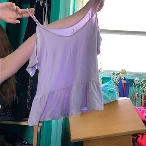 purple american eagle blouse